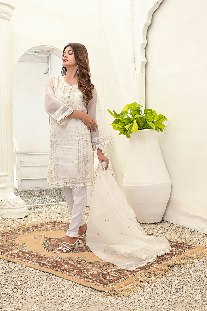 Embordered  3-piece Dresses