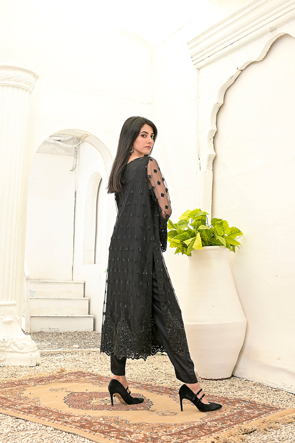 Embordered  3-piece Dresses