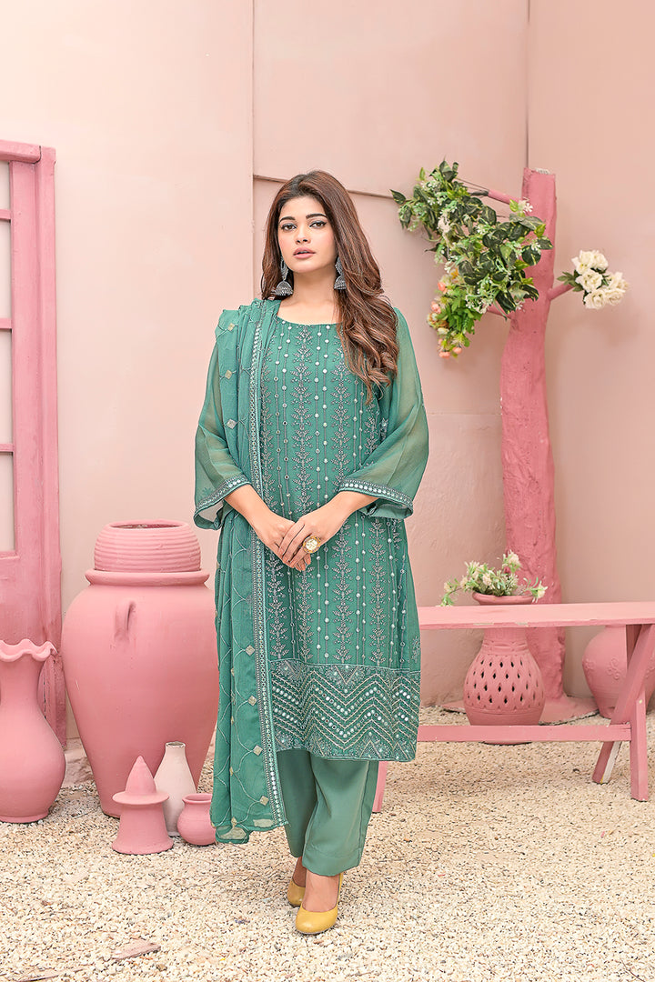 Embordered  3-piece Dresses