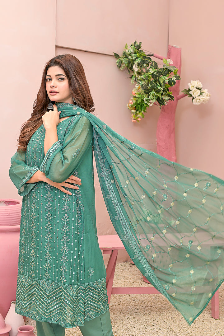 Embordered  3-piece Dresses