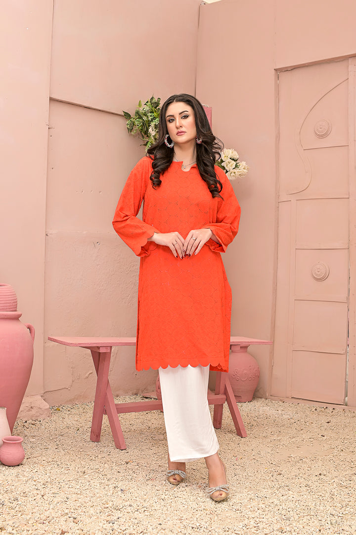 Chicken kari 2-piece embroidered work dress
