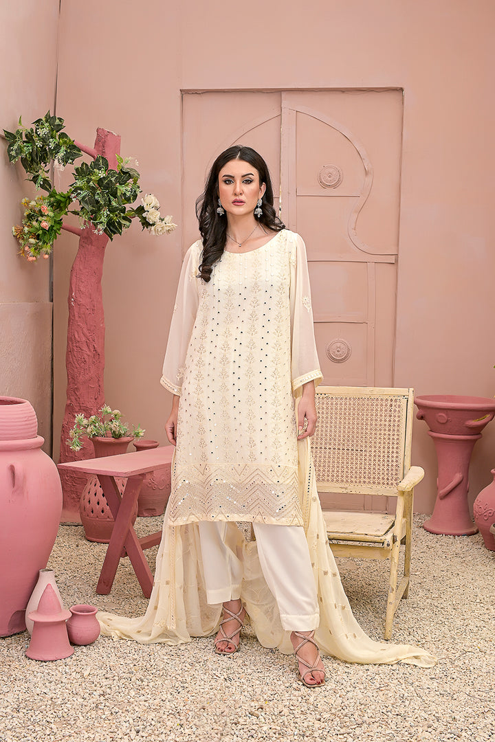 Embordered  3-piece Dresses