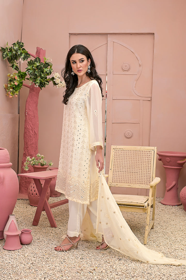 Embordered  3-piece Dresses