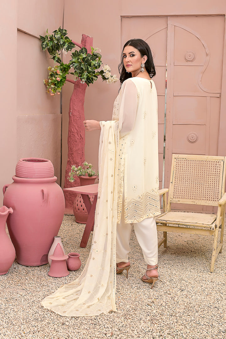 Embordered  3-piece Dresses