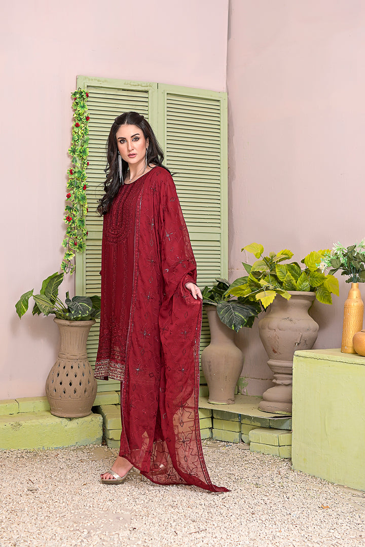 Embordered  3-piece Dresses