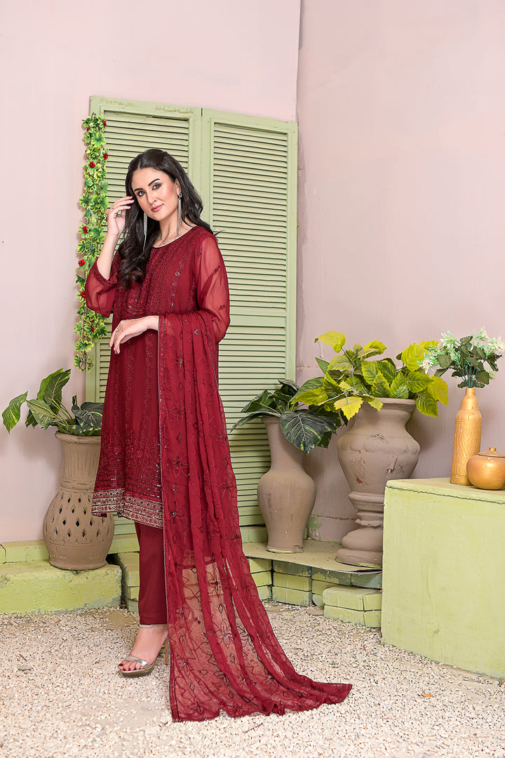 Embordered  3-piece Dresses