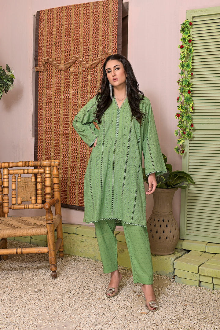 Chicken kari 2-piece embroidered work dress