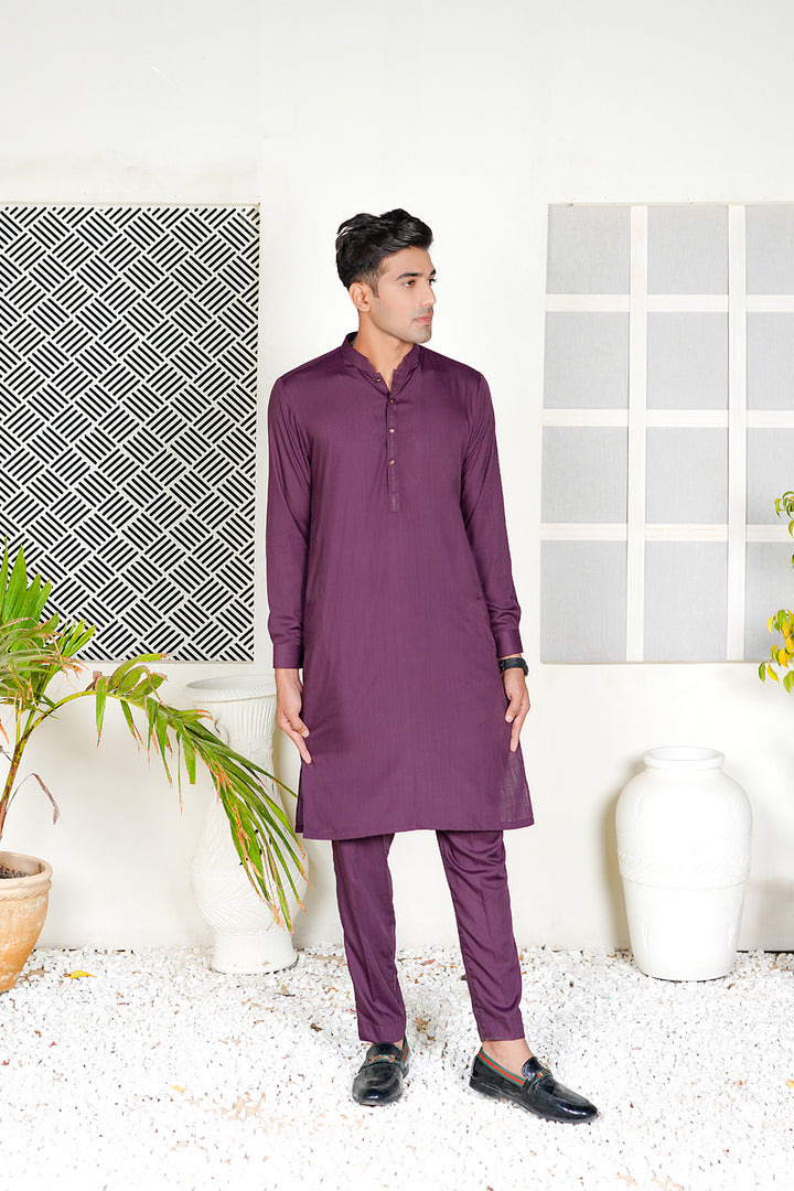 Maroon Lawn Kurta Trouser