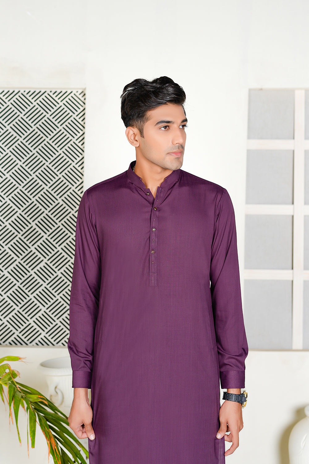Maroon Lawn Kurta Trouser