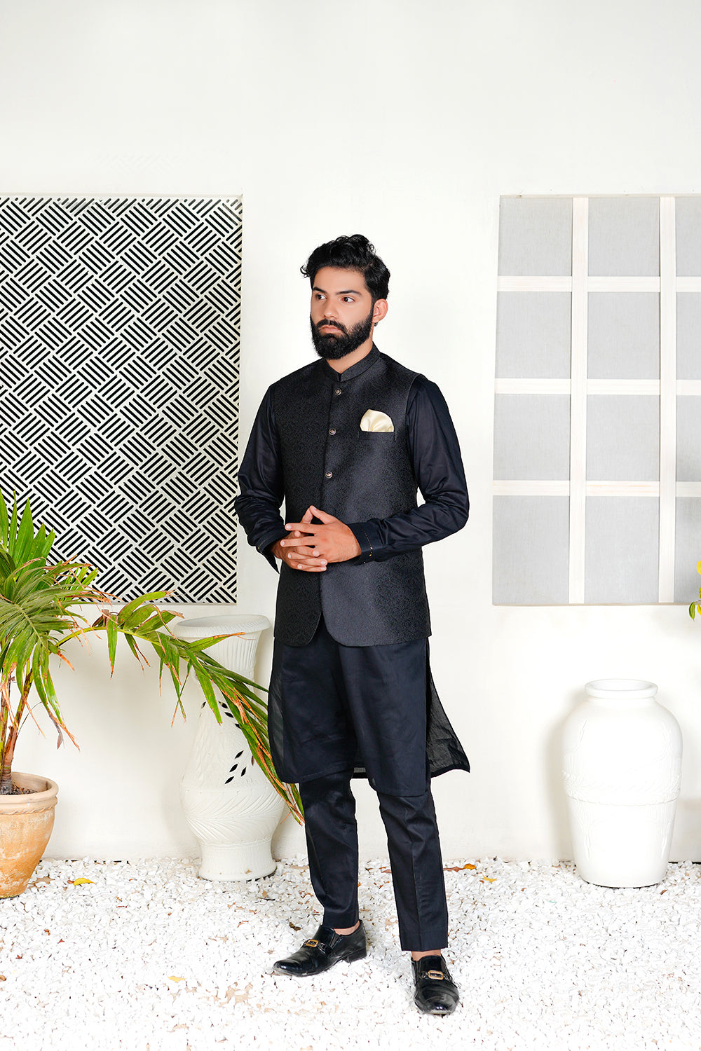 Black Plain Waistcoat
