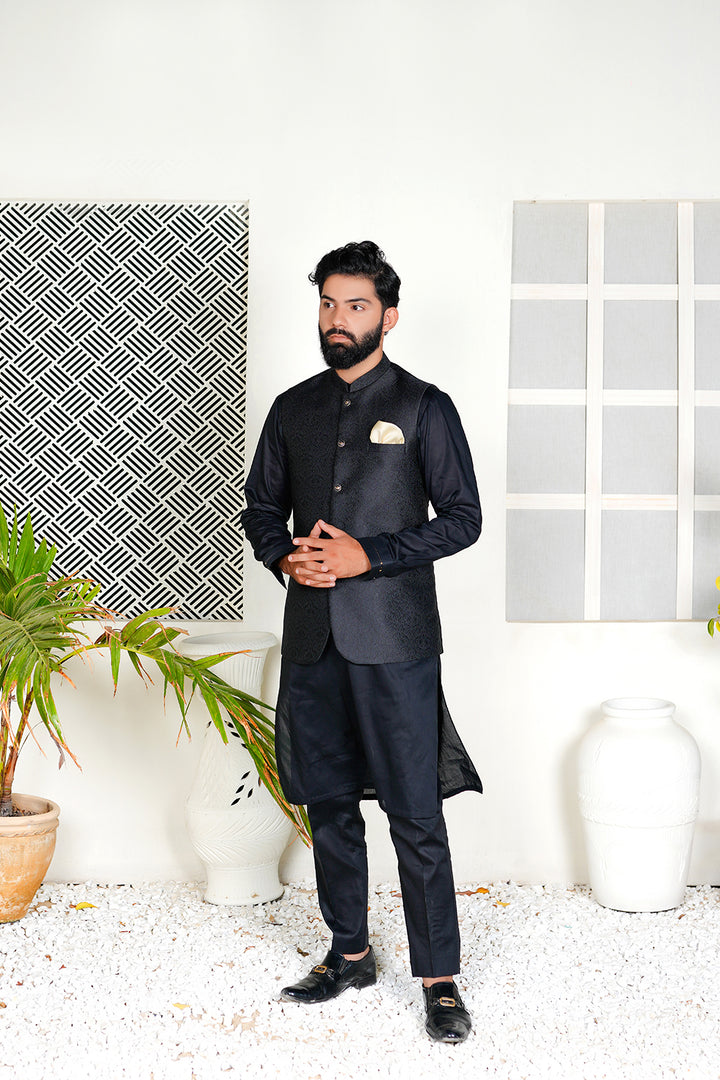 Black Plain Waistcoat