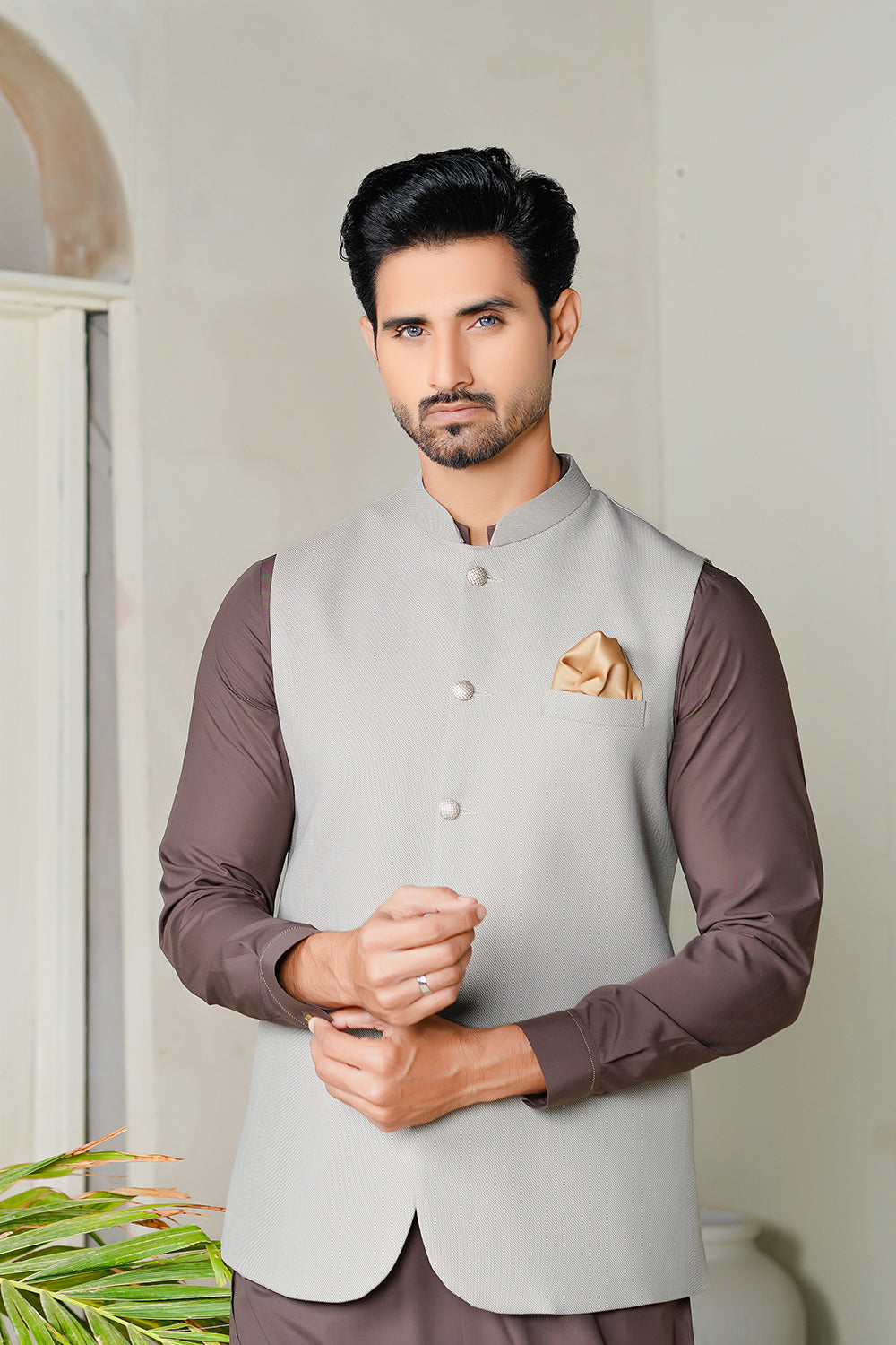 Grey Plain Waistcoat