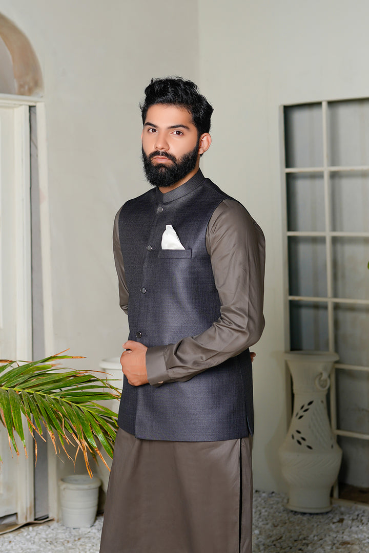 Charcoal Grey Plain Waistcoat