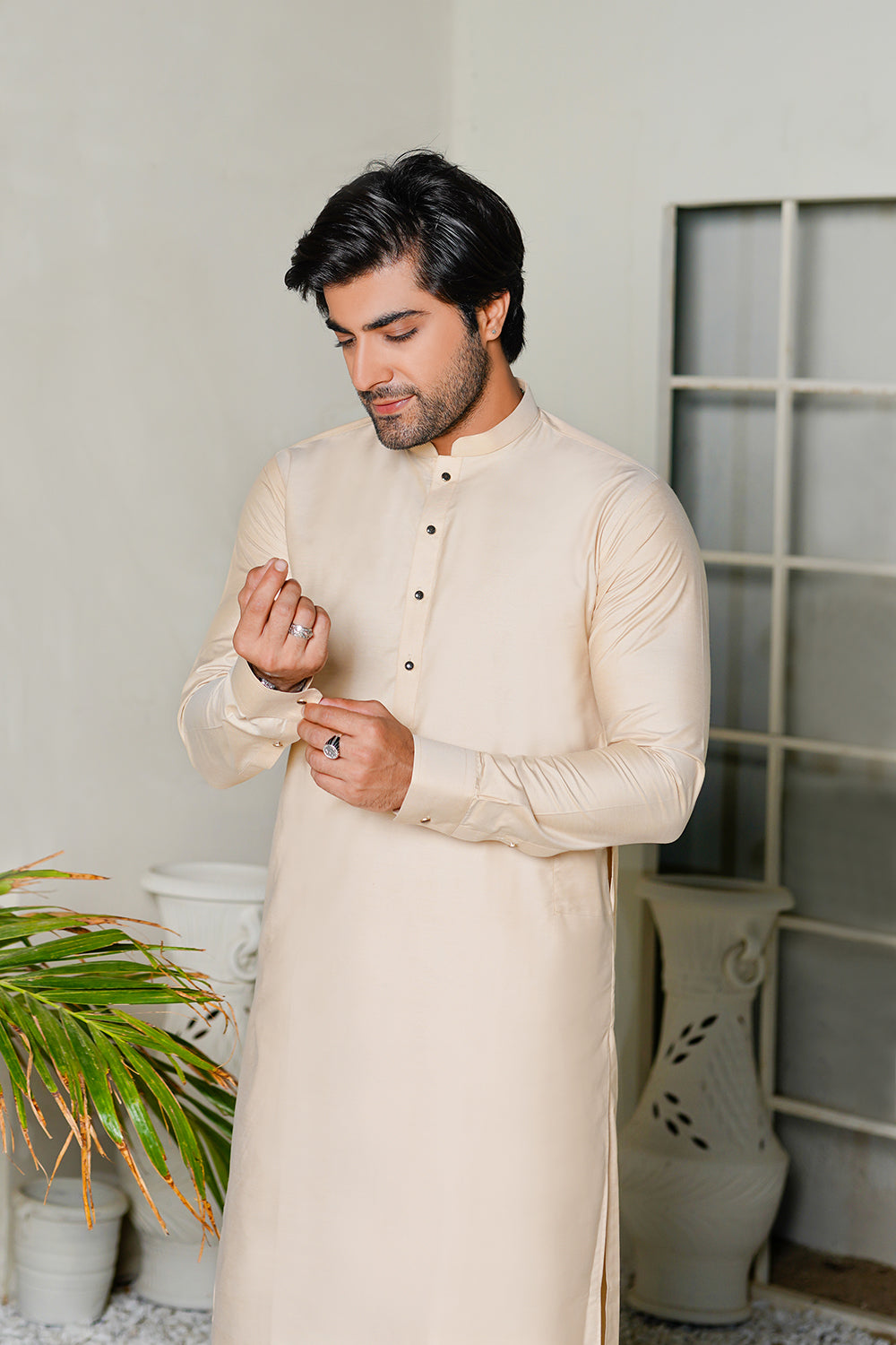 Skin Raw silk  Kurta Trouser