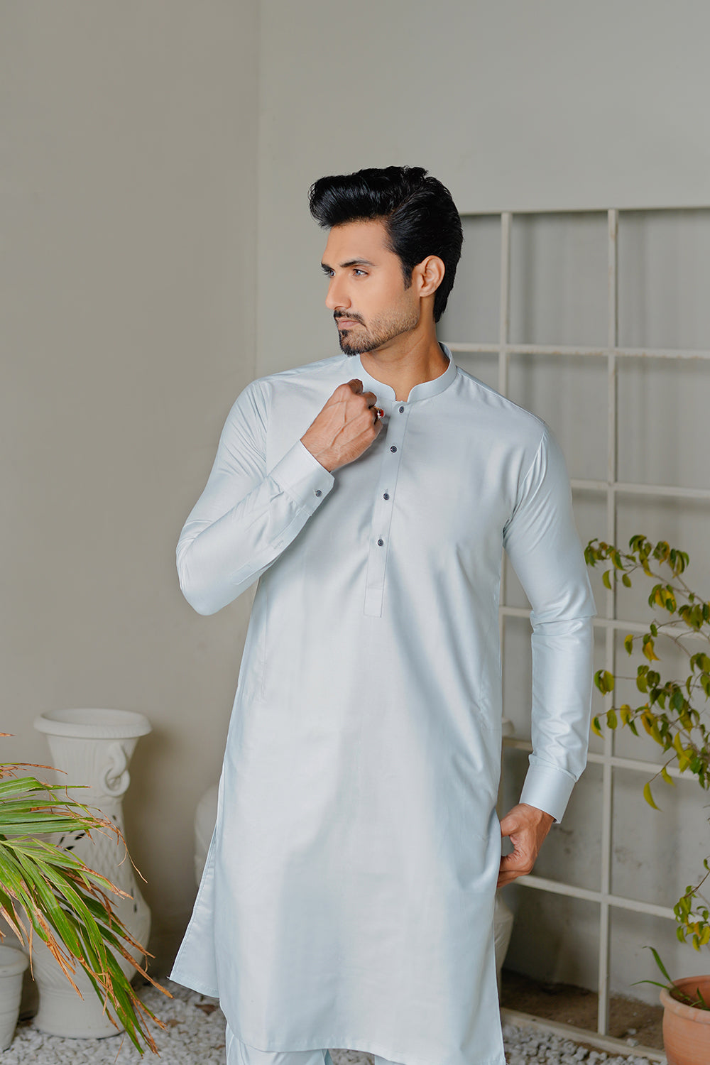 Sky Blue Lawn Kurta Trouser