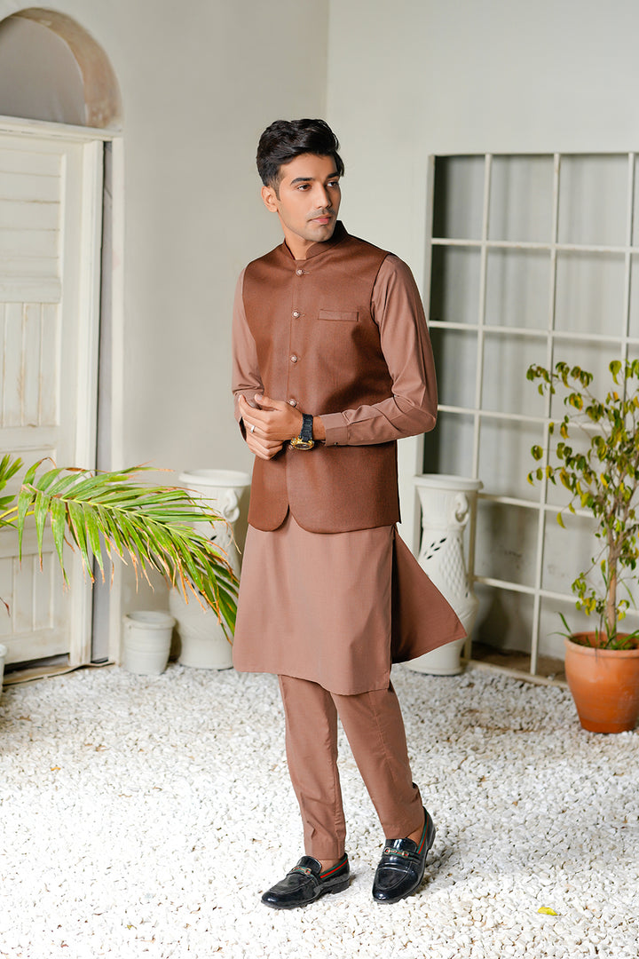 Brown Plain Waistcoat