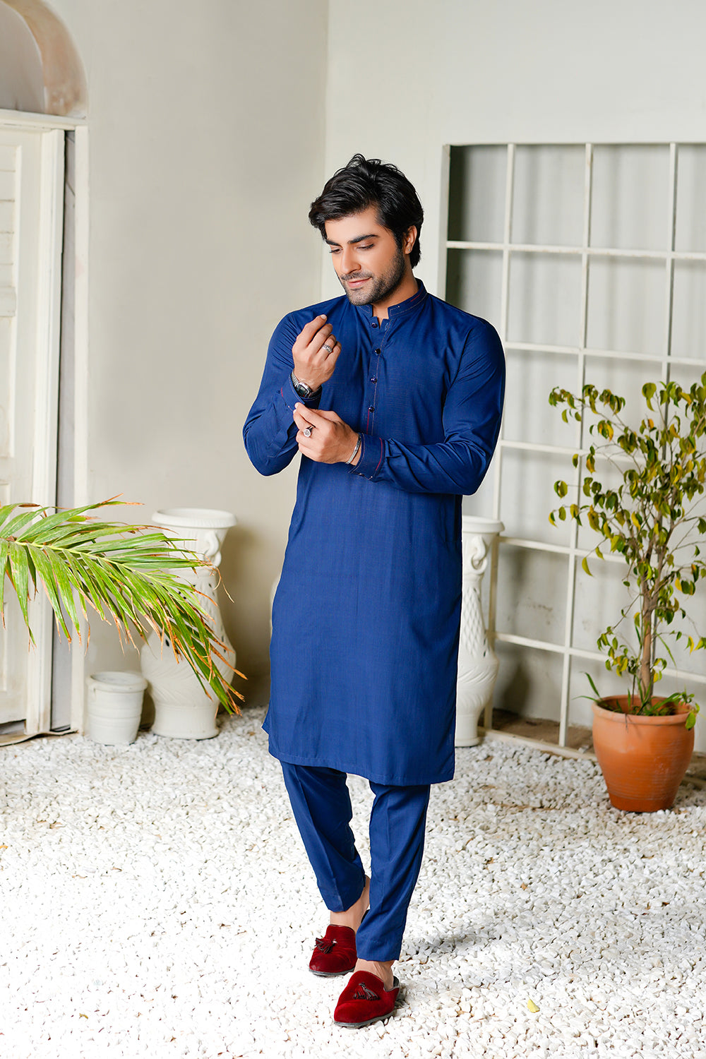 Royal blue Lawn Kurta Trouser