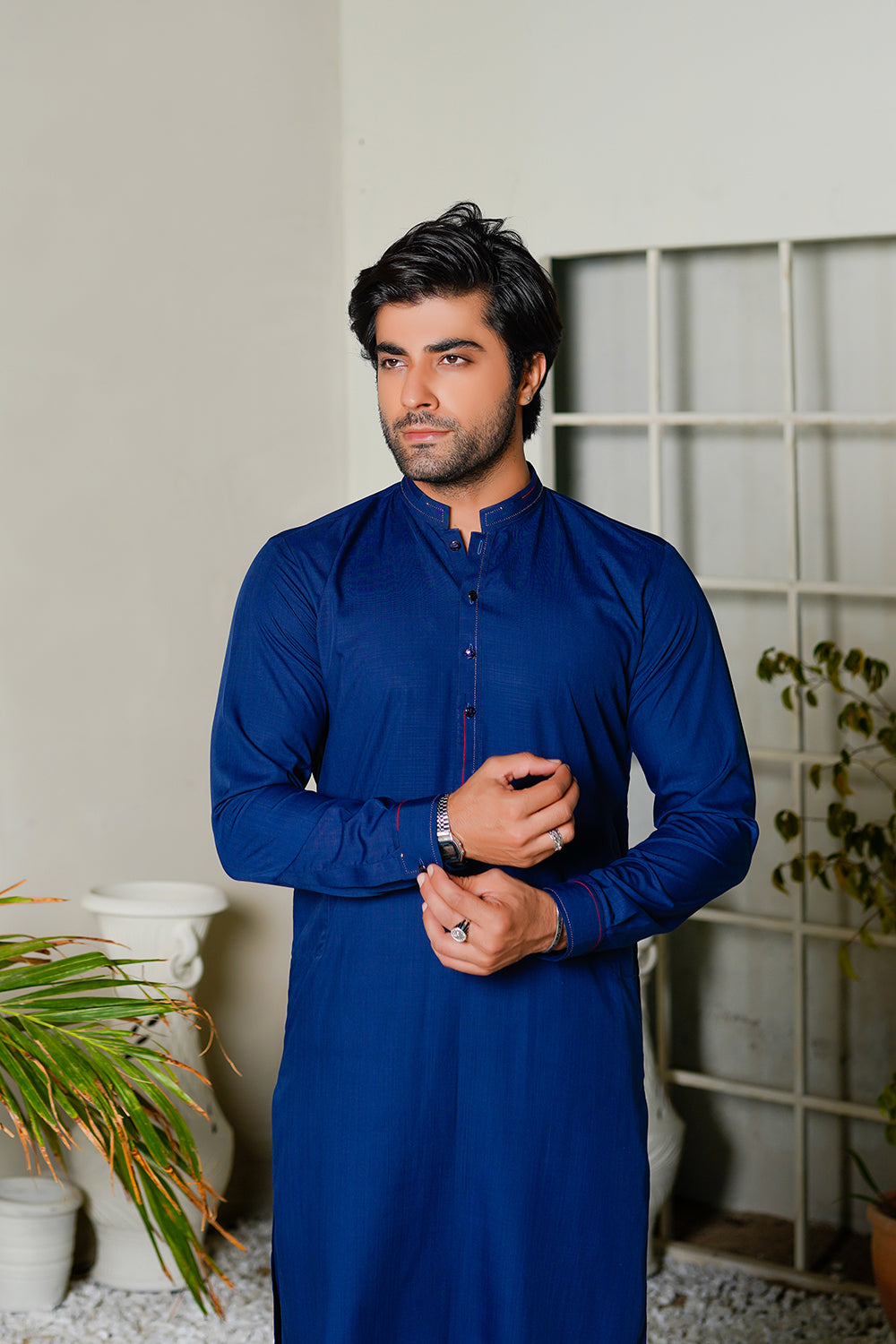 Royal blue Lawn Kurta Trouser