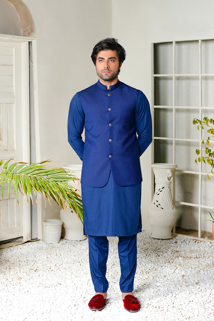 Royal Blue Plain Waistcoat