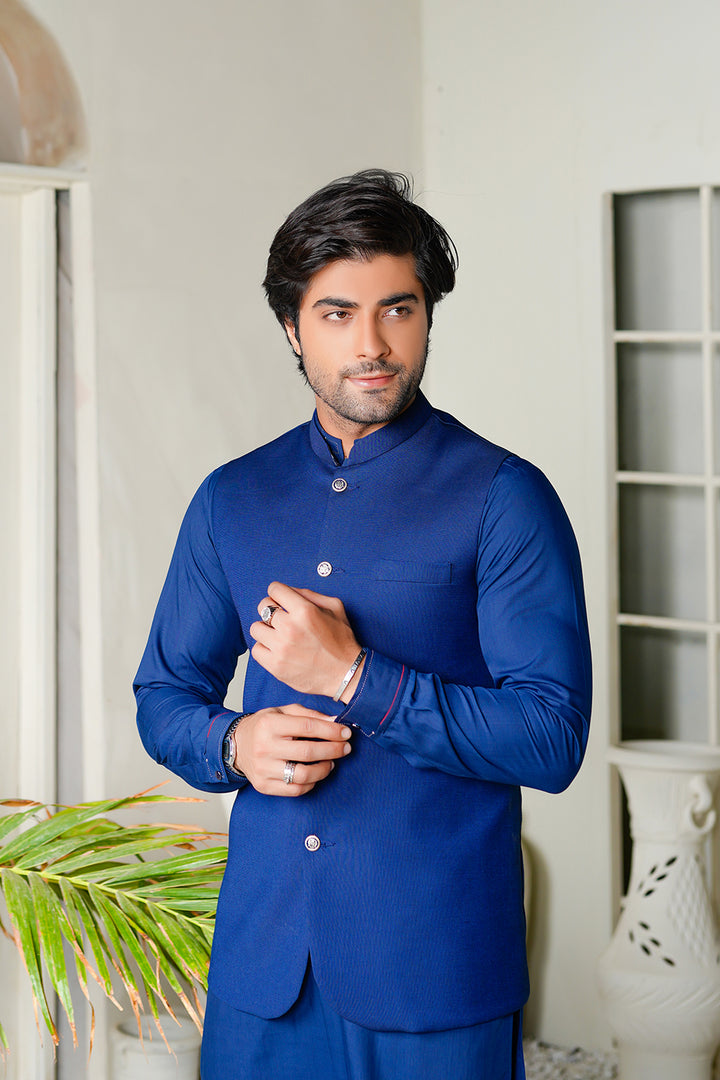Royal Blue Plain Waistcoat