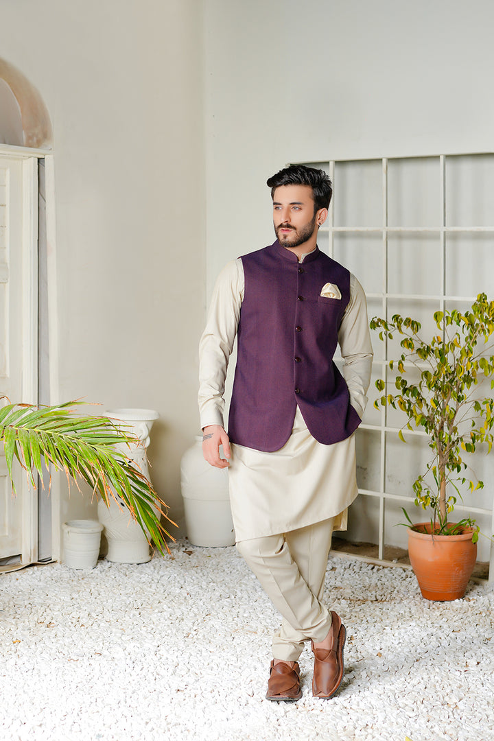 Violet Plain Waistcoat
