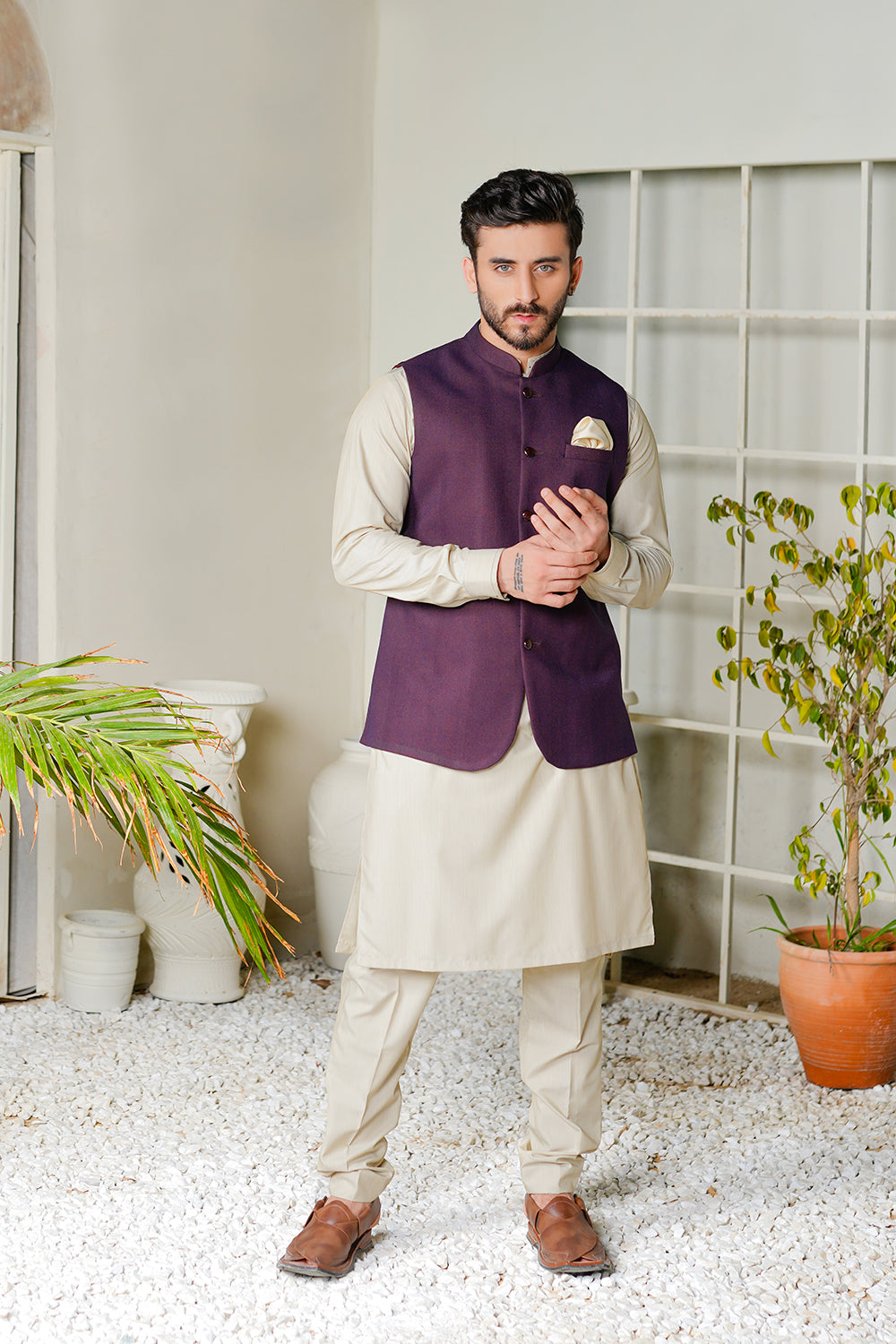 Violet Plain Waistcoat