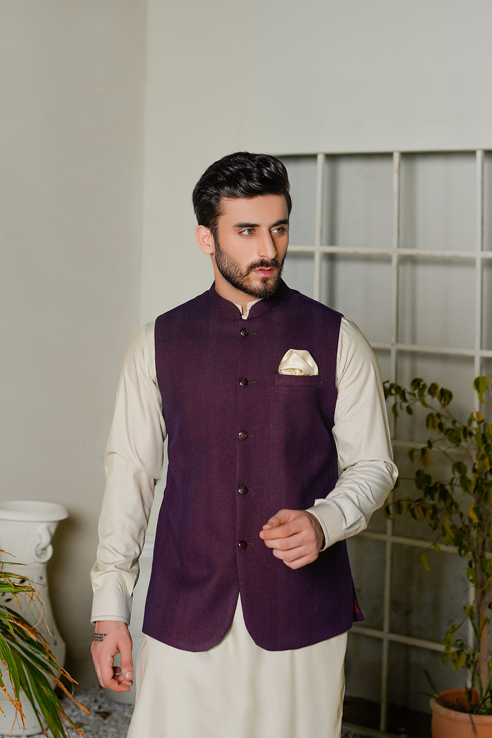 Violet Plain Waistcoat