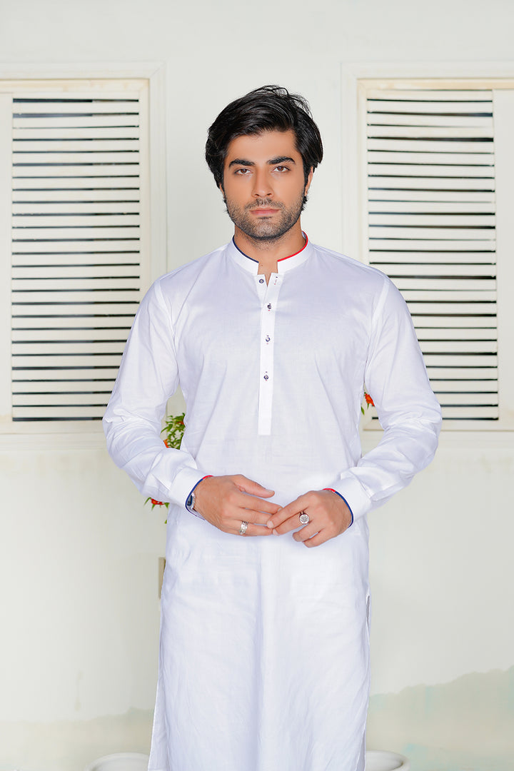 White cotton  Kurta Trouser