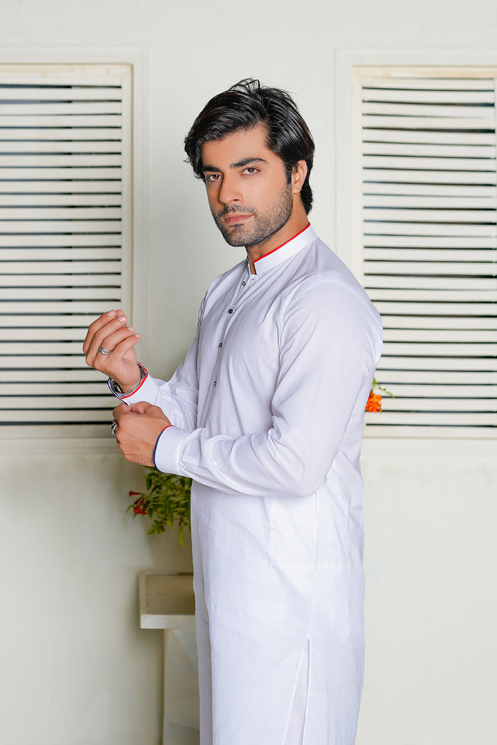 White cotton  Kurta Trouser