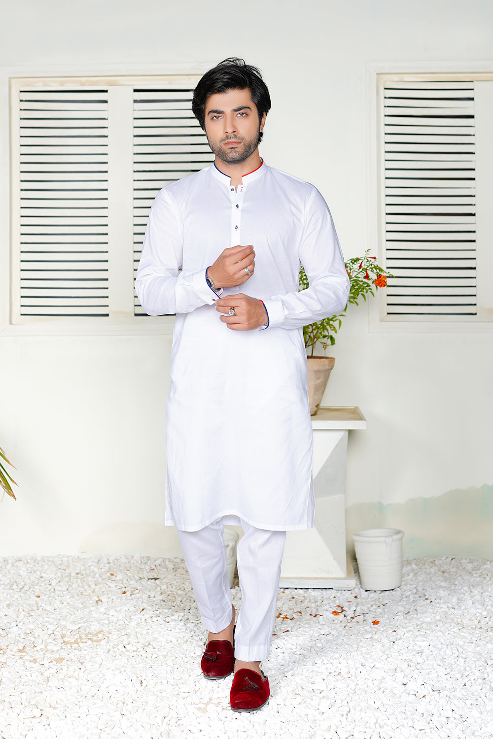 White cotton  Kurta Trouser