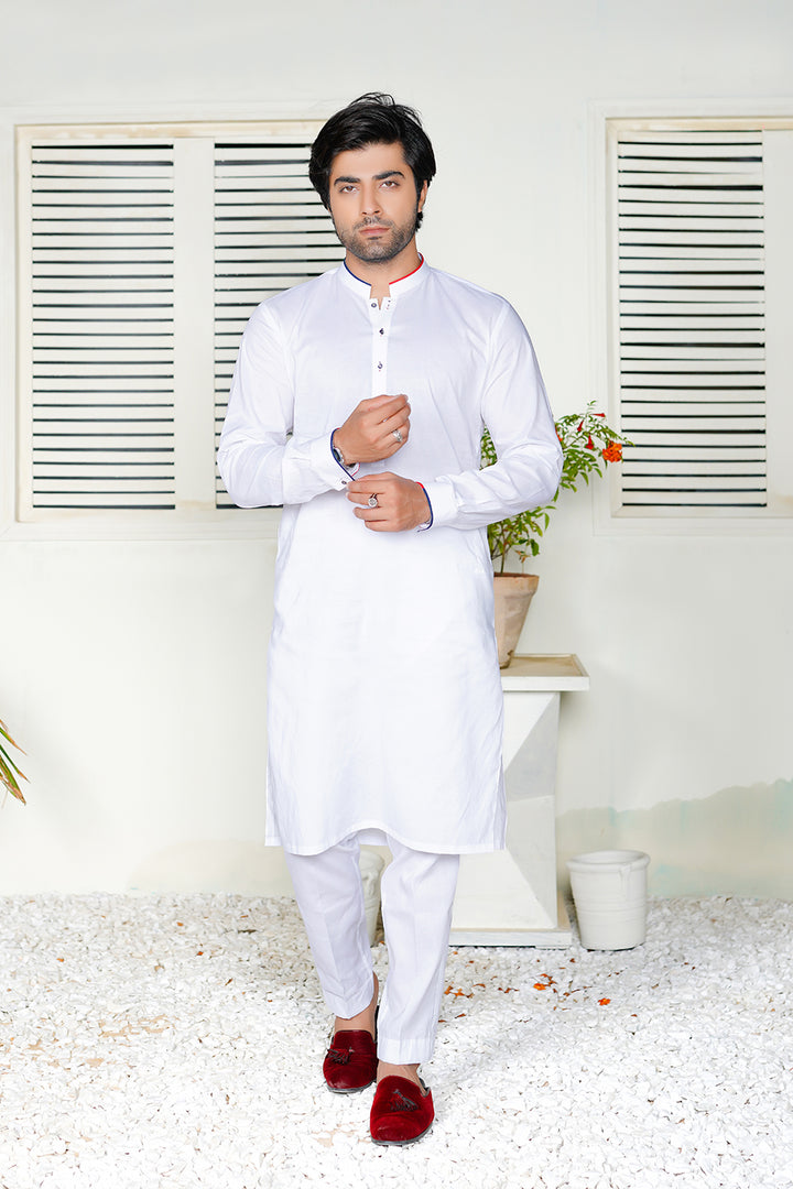 White cotton  Kurta Trouser