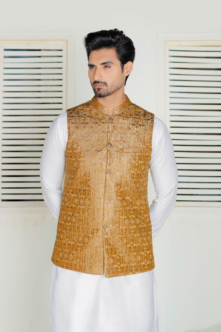 Golden Embroidered Waistcoat