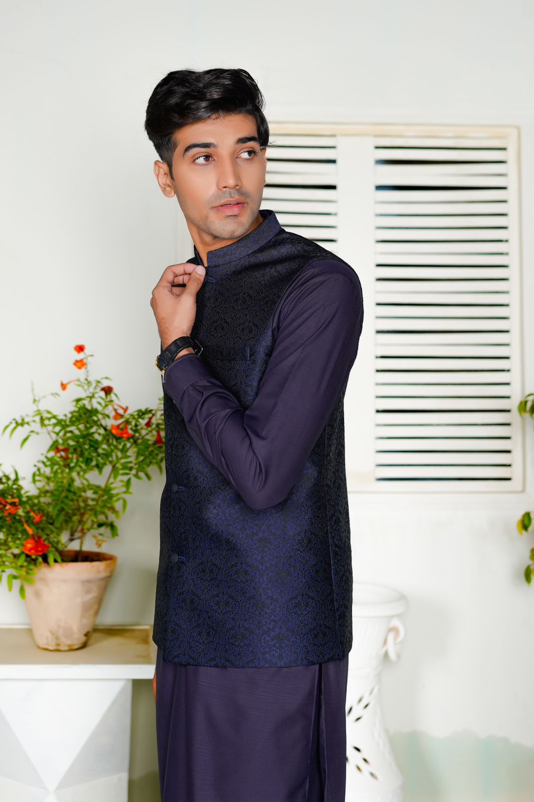 Purple Plain Waistcoat