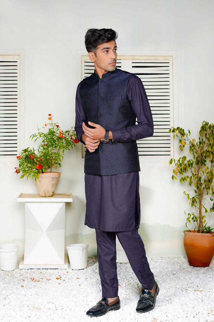 Purple Plain Waistcoat