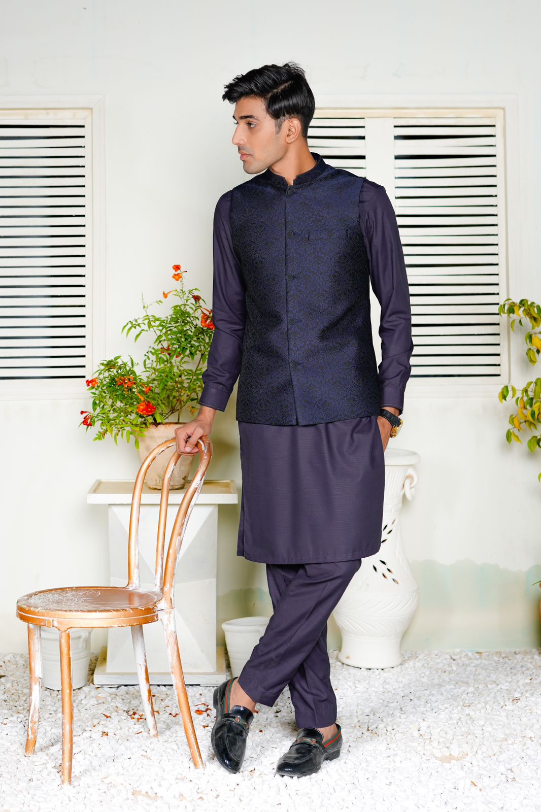 Purple Plain Waistcoat