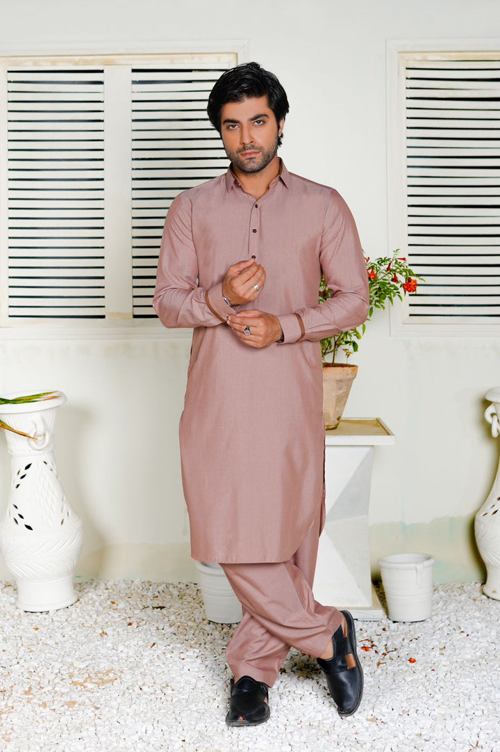 Rust Pink Lawn Kurta Trouser